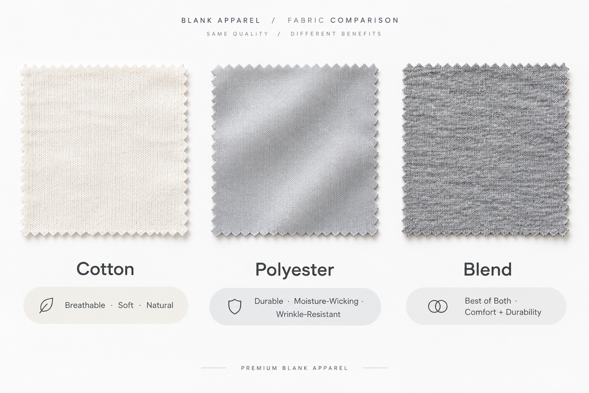 Cotton vs. Polyester vs. Blend: Which Blank T-Shirt Fabric Should You Buy?