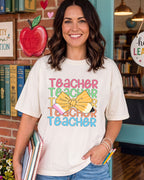 Teacher with Pencil Bow - DTF Transfer