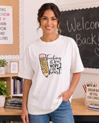 Teachins is a work of heart Cheetah Pencil - DTF Transfer