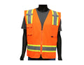 West Chester 47216 Hi-Viz Two-Tone Surveyor's Safety Vest – Safety Orange