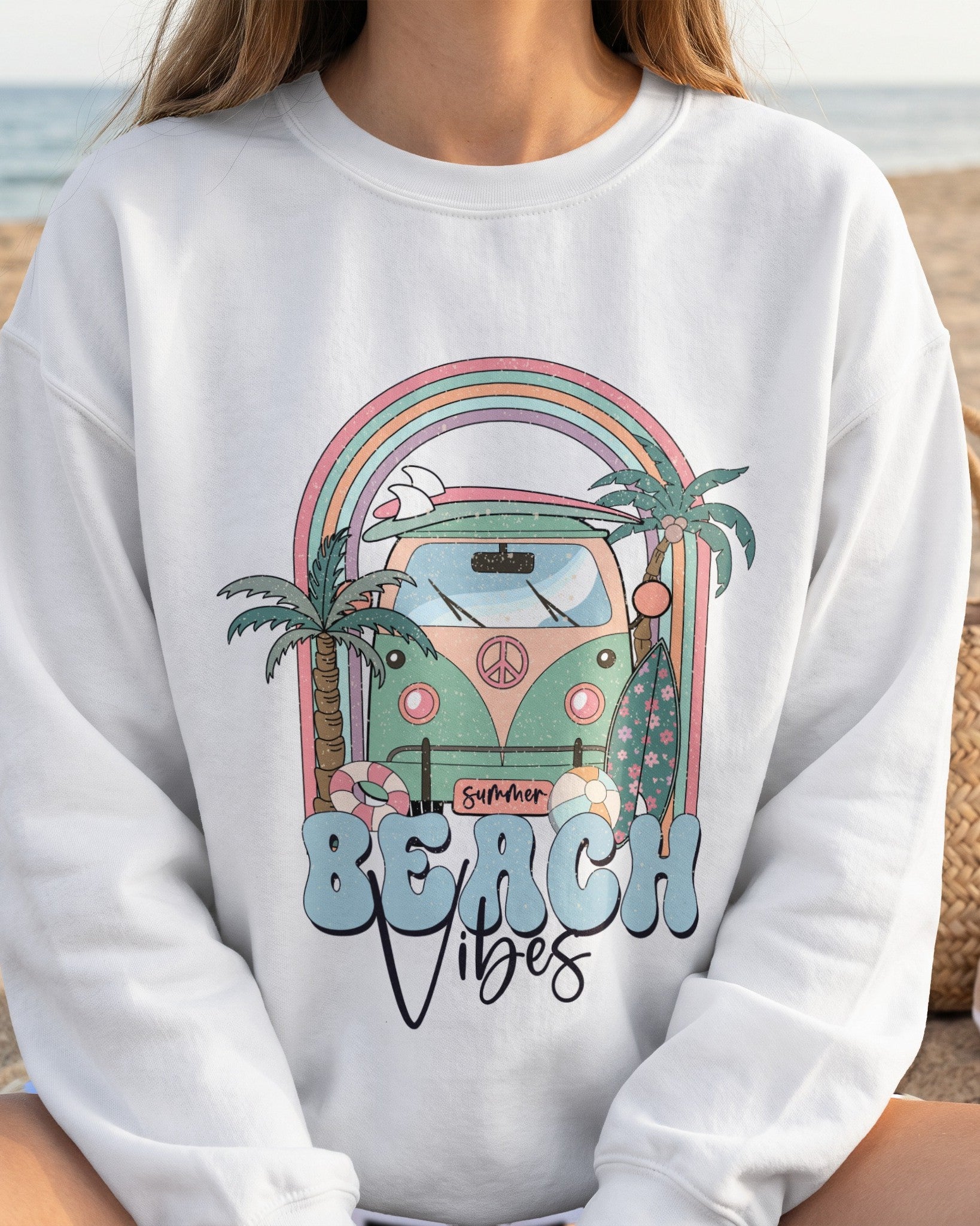 Retro Summer Beach Vibes – DTF Transfer