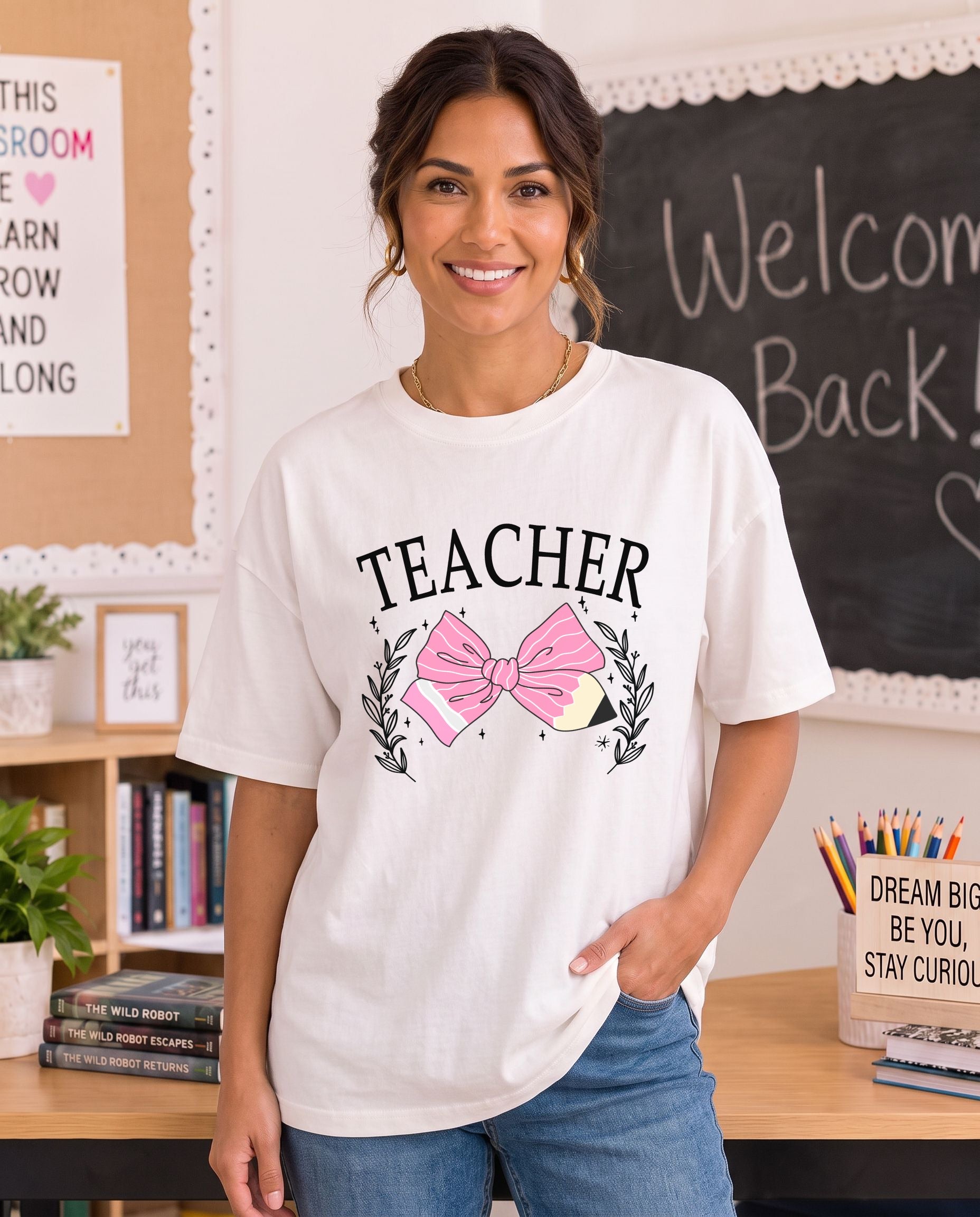 Teacher Pink Pencil - DTF Transfer