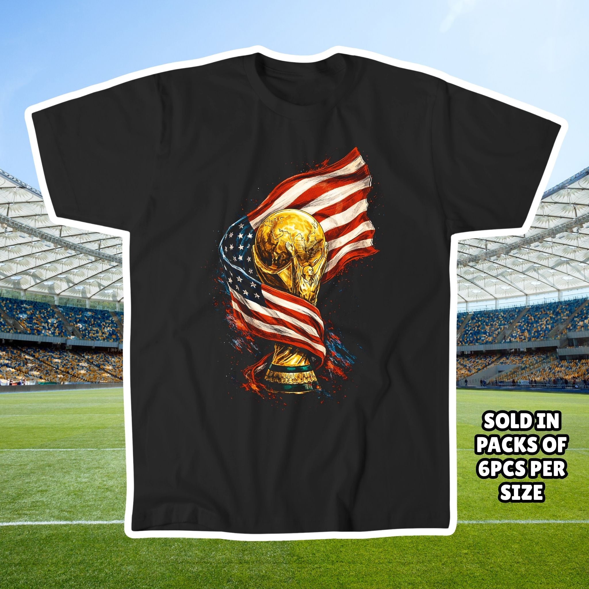 World Cup Trophy Graphic Tee - Country Flag T-Shirt Soccer Fan Shirt - World Cup Shirt