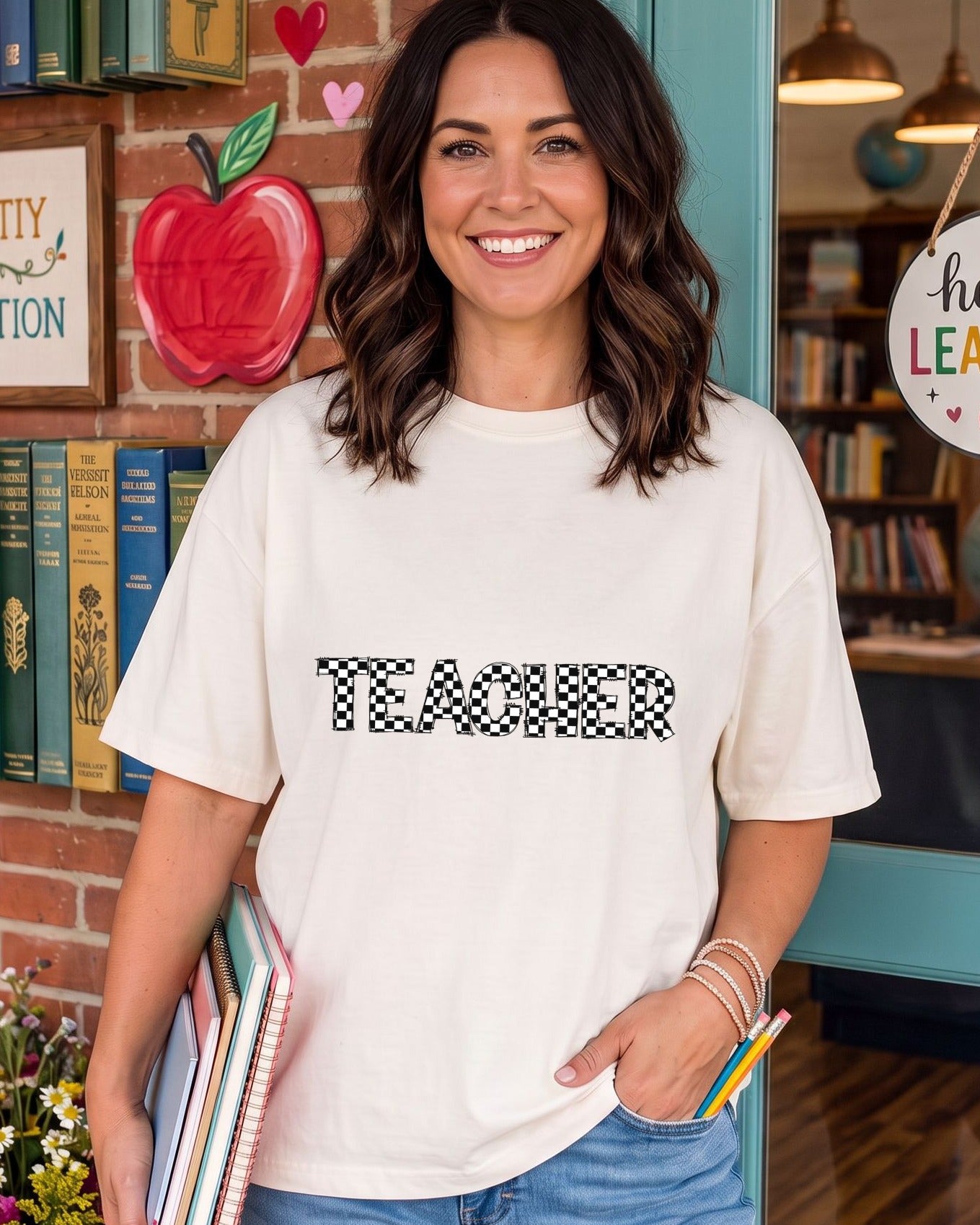 Checkered Teacher - DTF Transfer