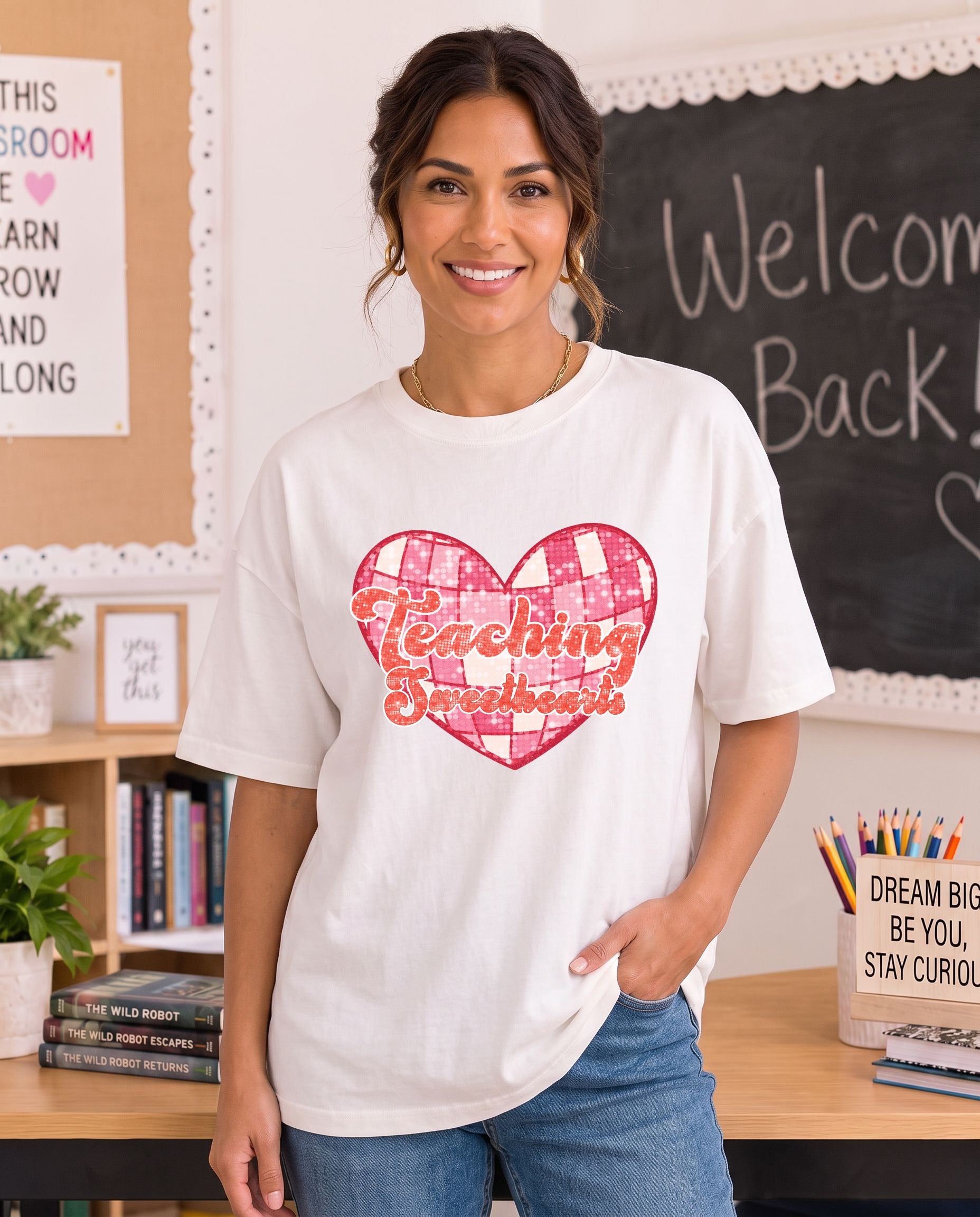 Teaching Sweethearts Disco heart - DTF Transfer