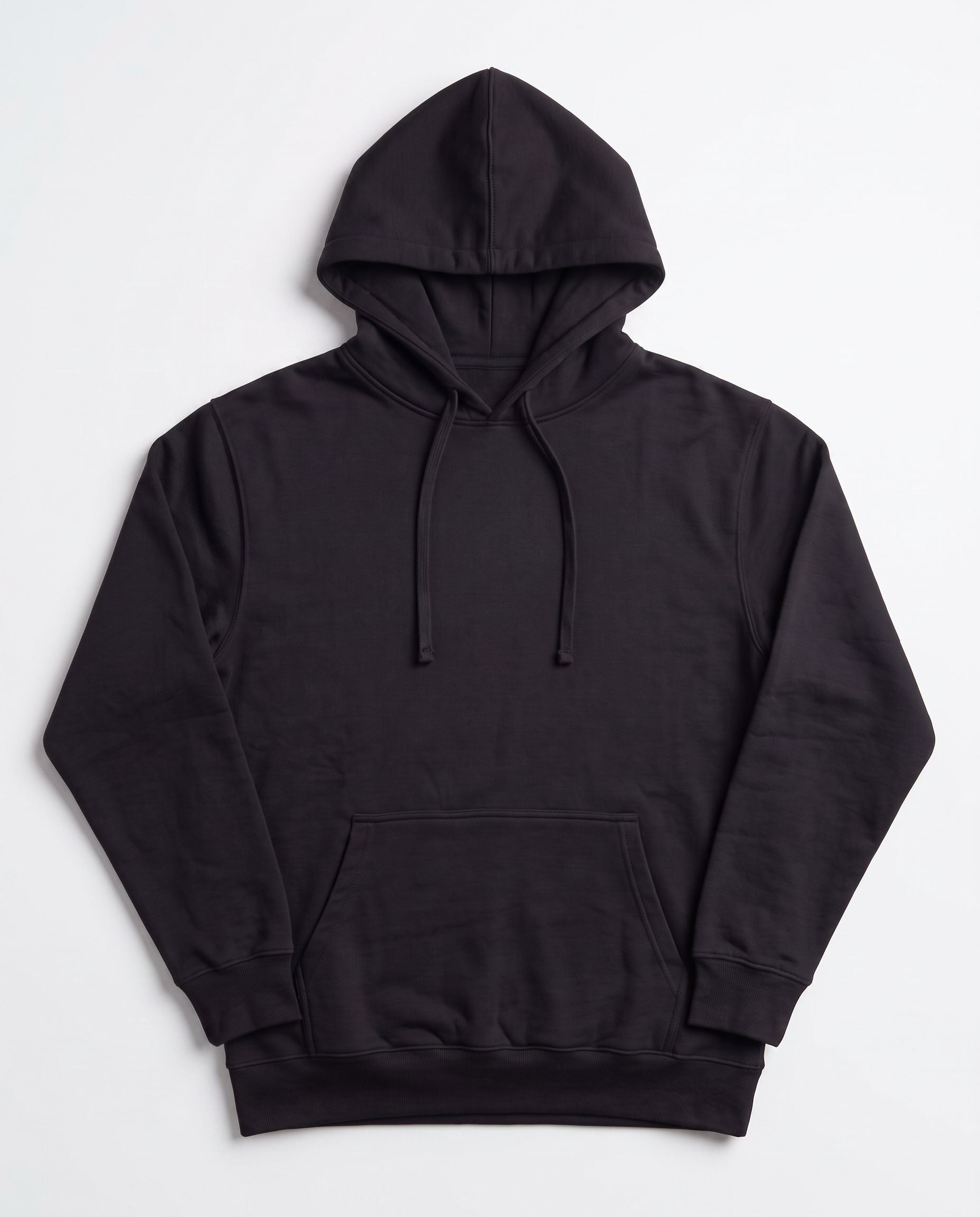 UMI Hooded Sweater with Flat Cord – Black