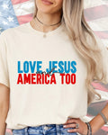 Love Jesus And America Too-DTF Transfer
