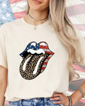 Patriot Rock N Roll Tongue-DTF Transfer