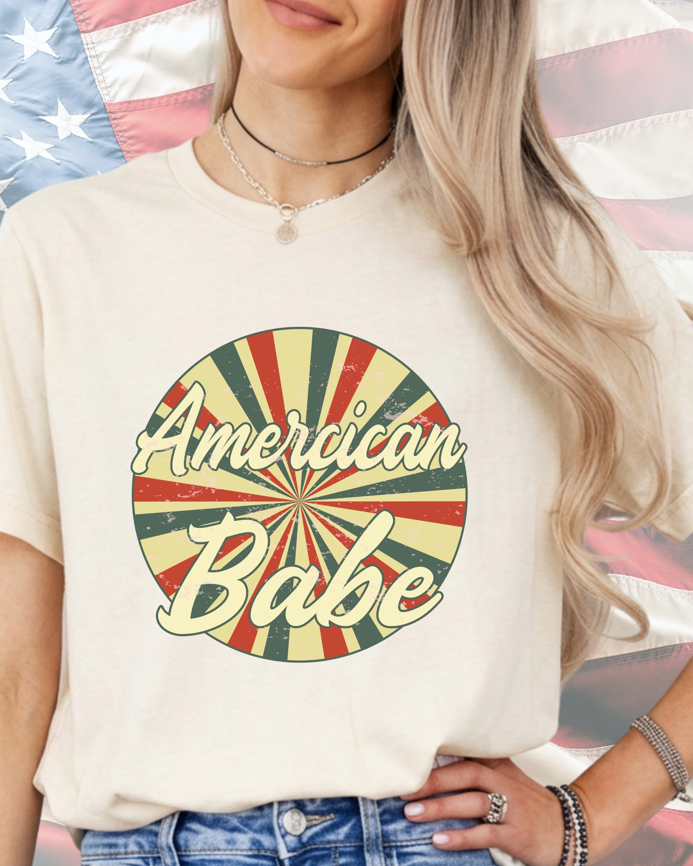 American Babe Sunburst-DTF Transfer