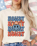 Howdy Retro Cowboy Smiley Stack-DTF Transfer