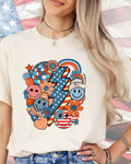 Retro Patriotic Collage-DTF Transfer