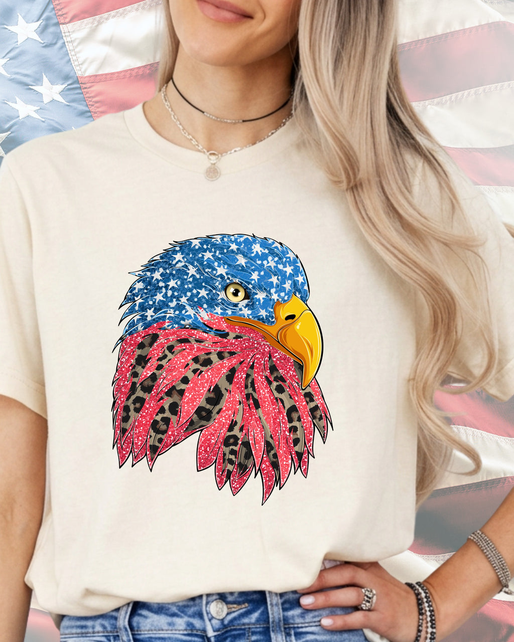 Wild Flag Bald Eagle-DTF Transfer