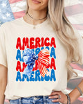 America Bow Stack-DTF Transfer