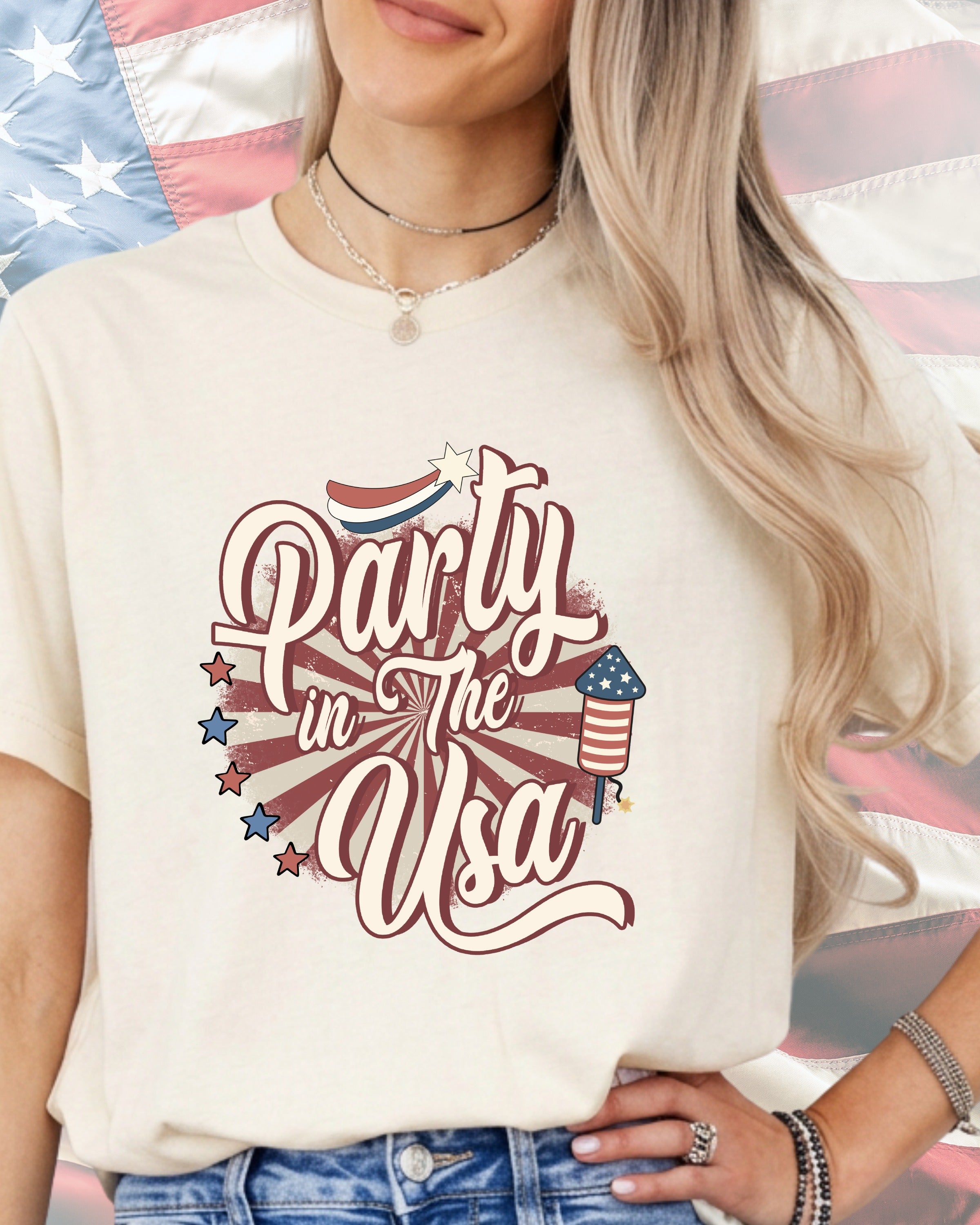 Party In The USA Burst-DTF Transfer