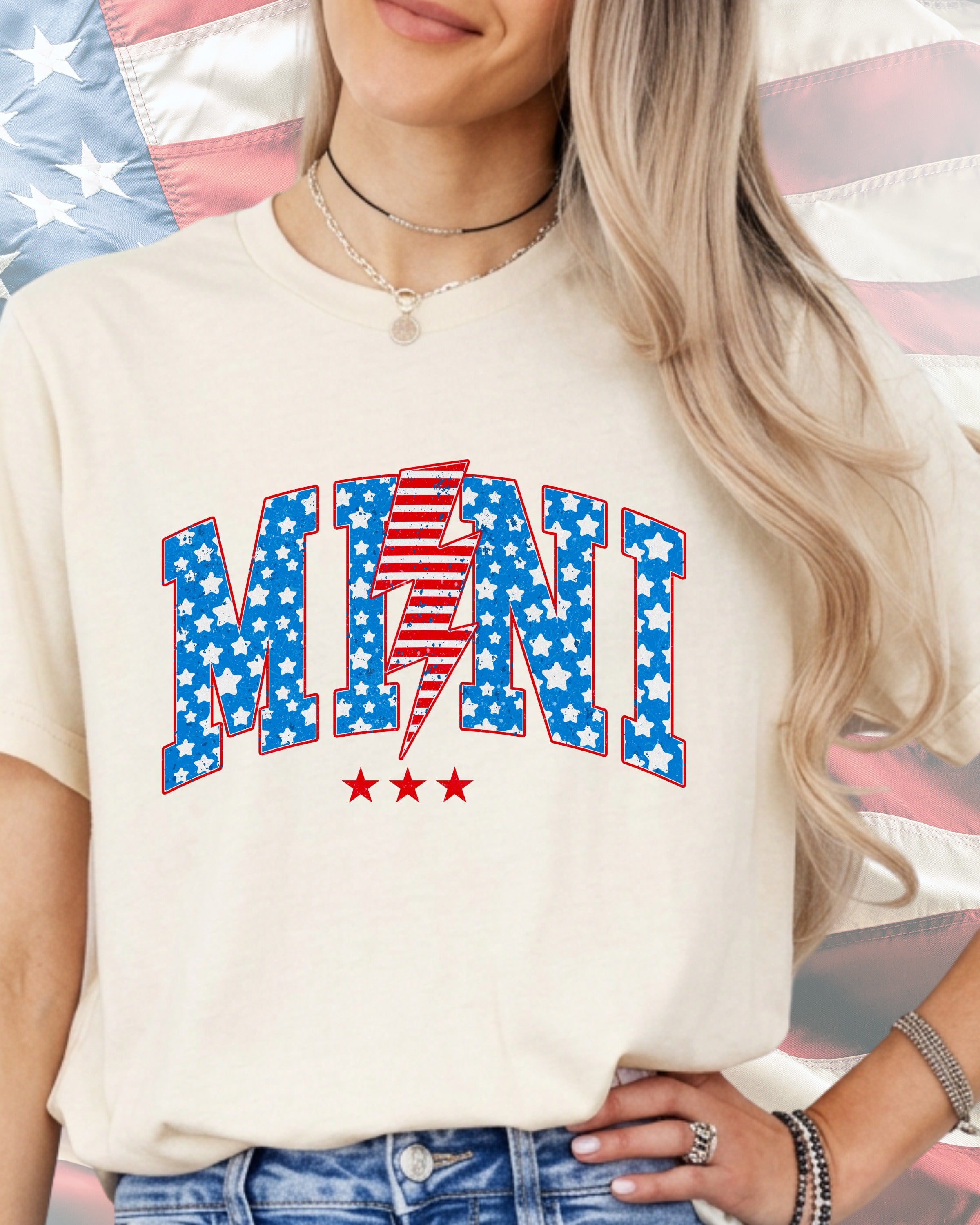 Mini USA Flag-DTF Transfer