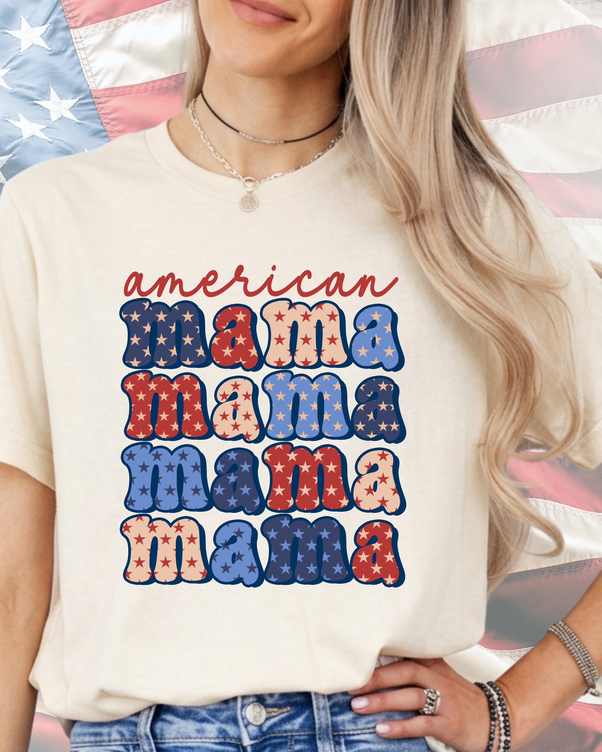 American Mama Stack-DTF Transfer