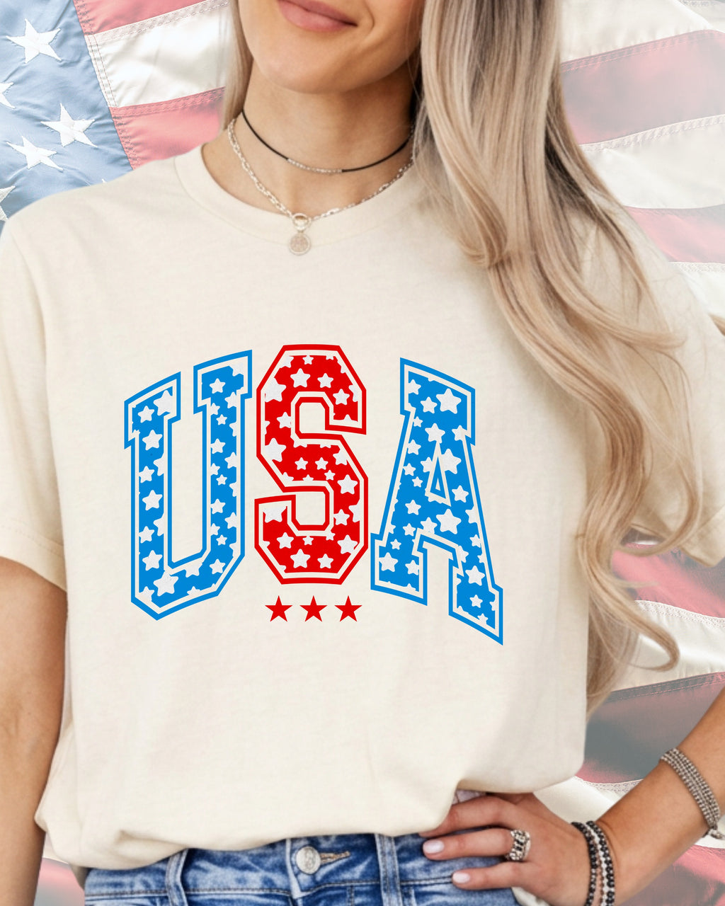 USA Blue & Red-DTF Transfer