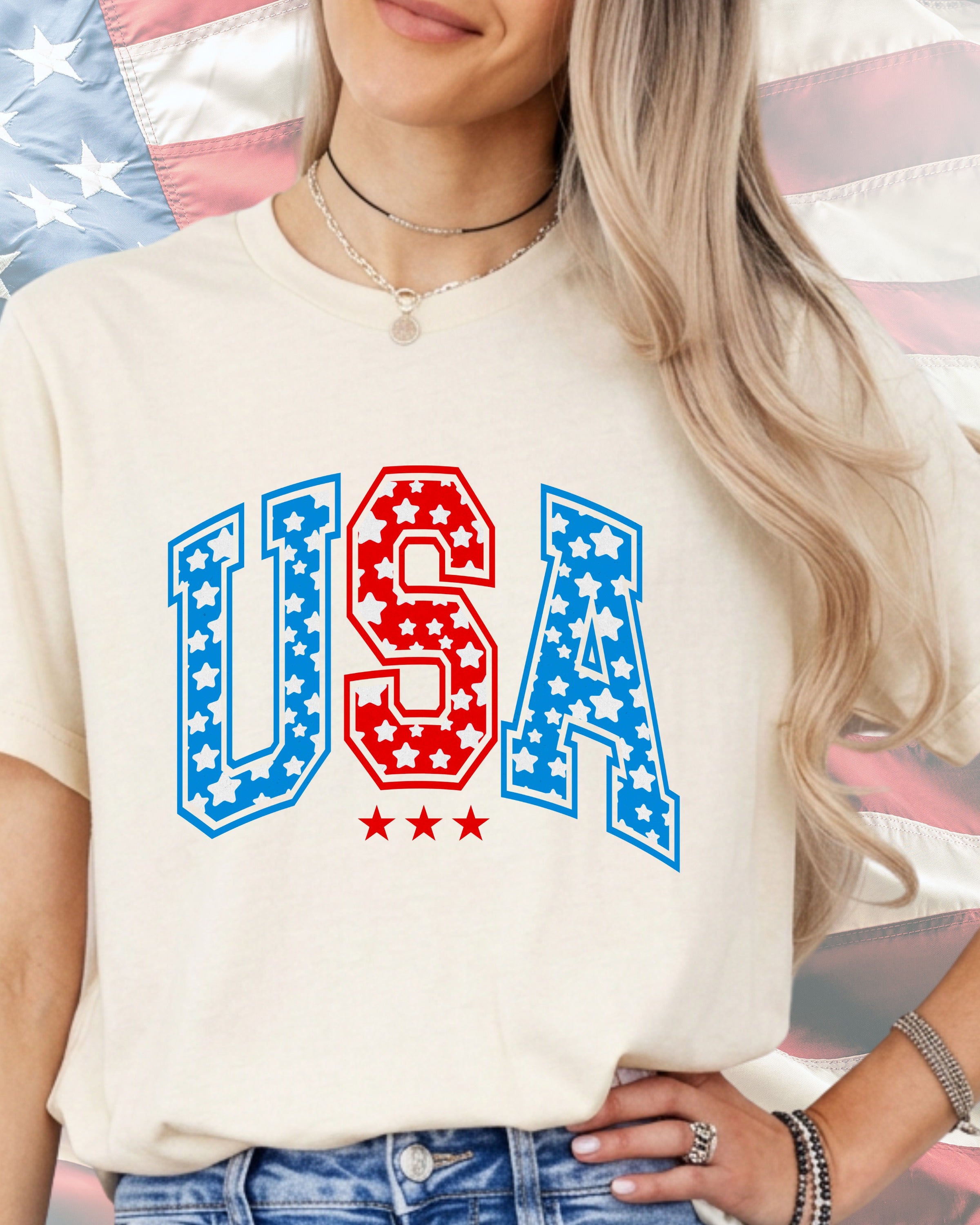 USA Blue & Red-DTF Transfer