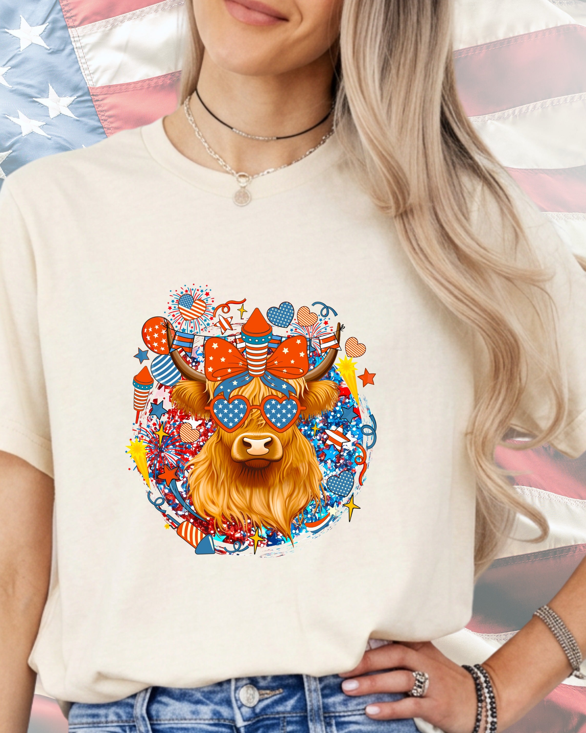 Country Liberty Cow-DTF Transfer