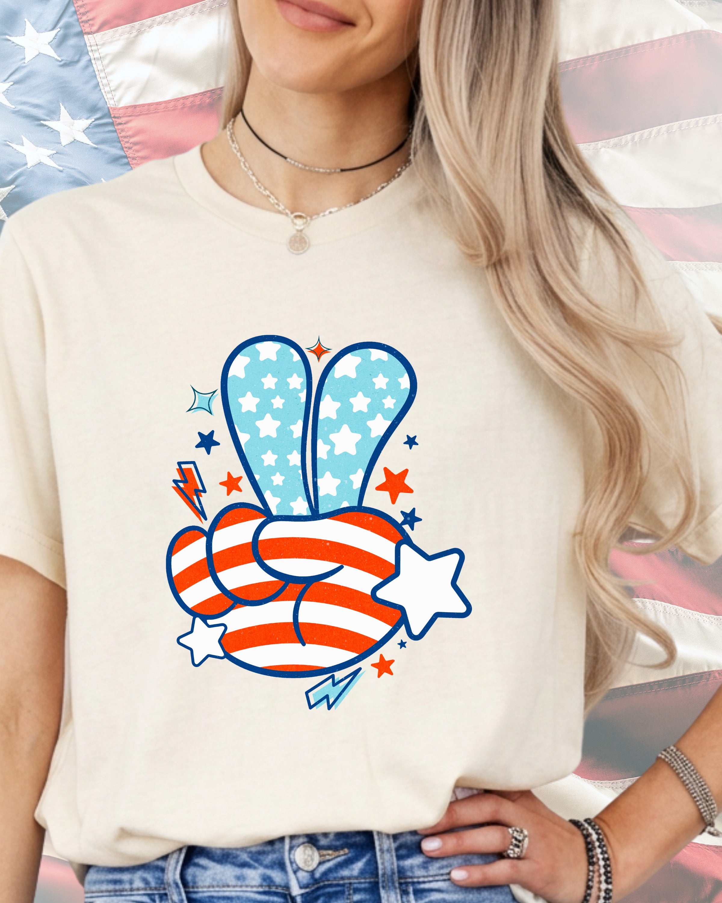 Peace USA Flag-DTF Transfer