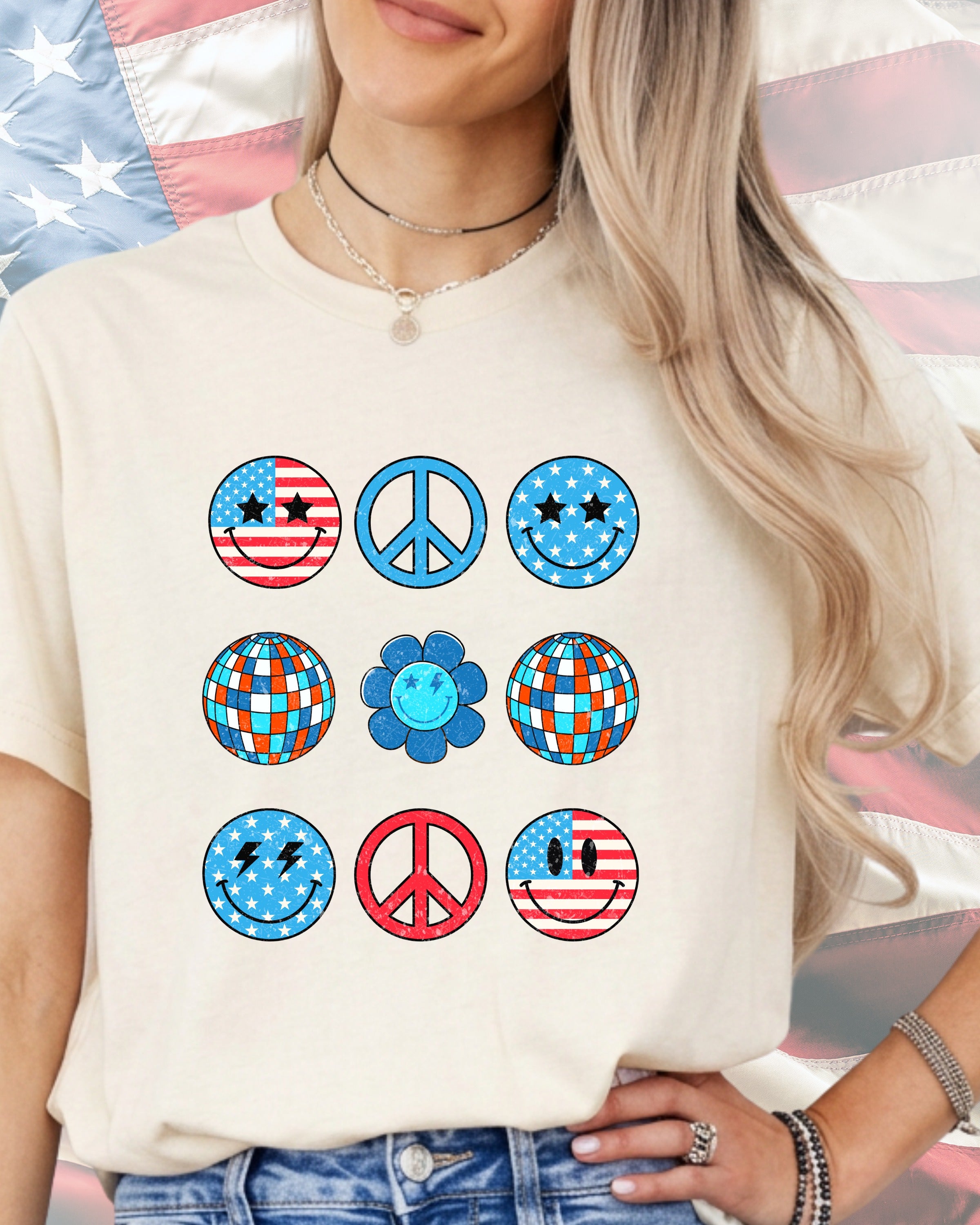 Retro Patriot Icons-DTF Transfer