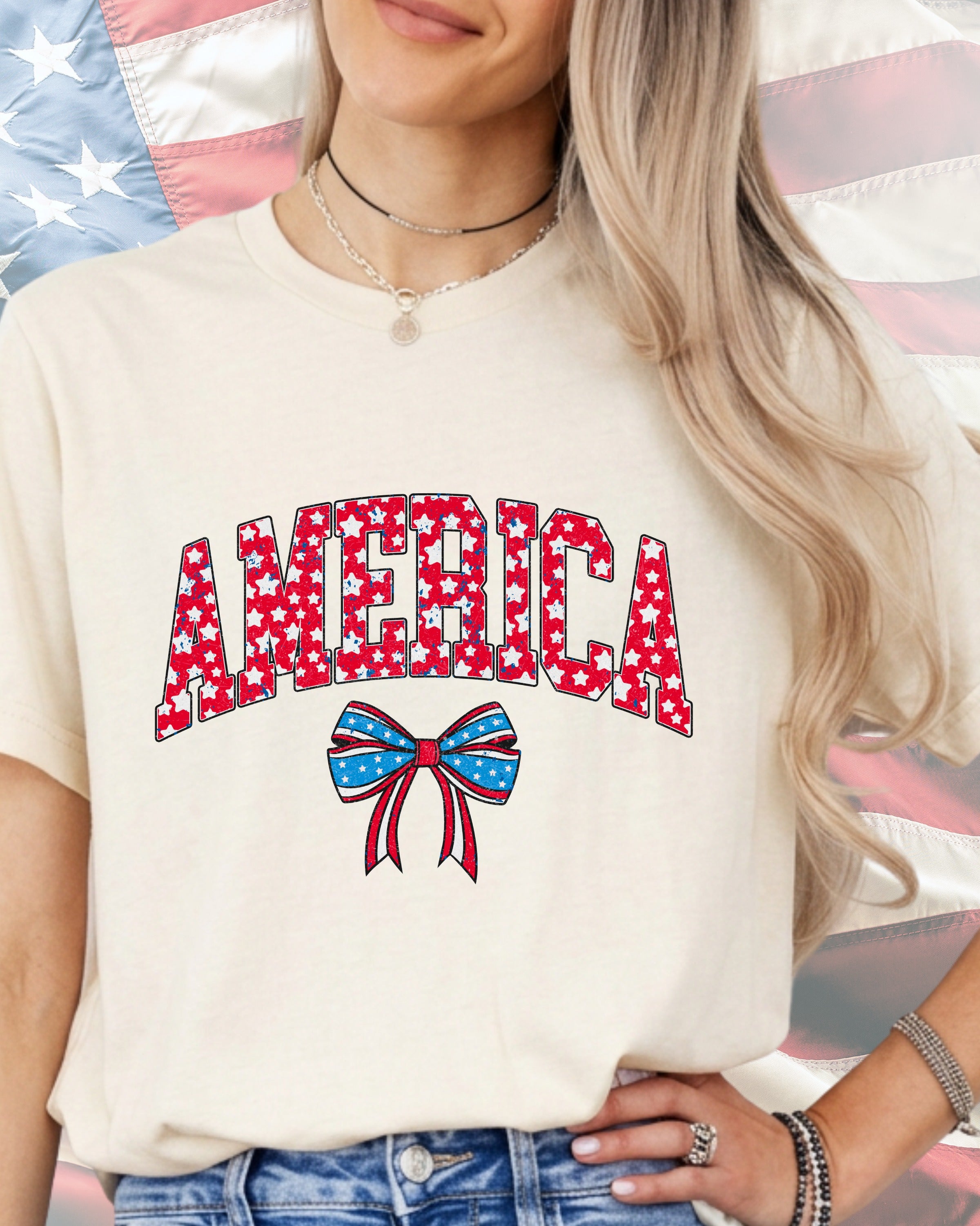 America Bow-DTF Transfer