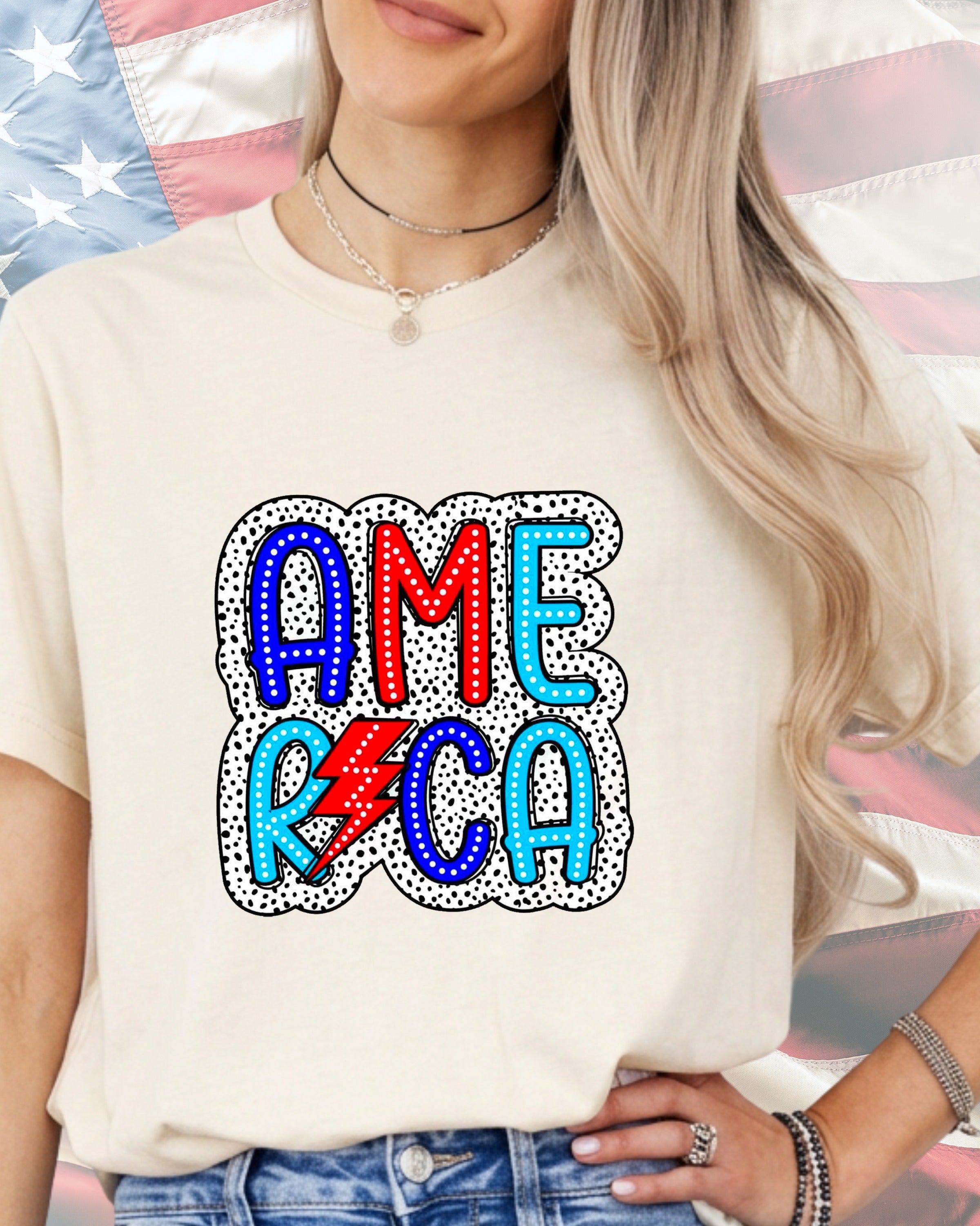 America Bolt-DTF Transfer