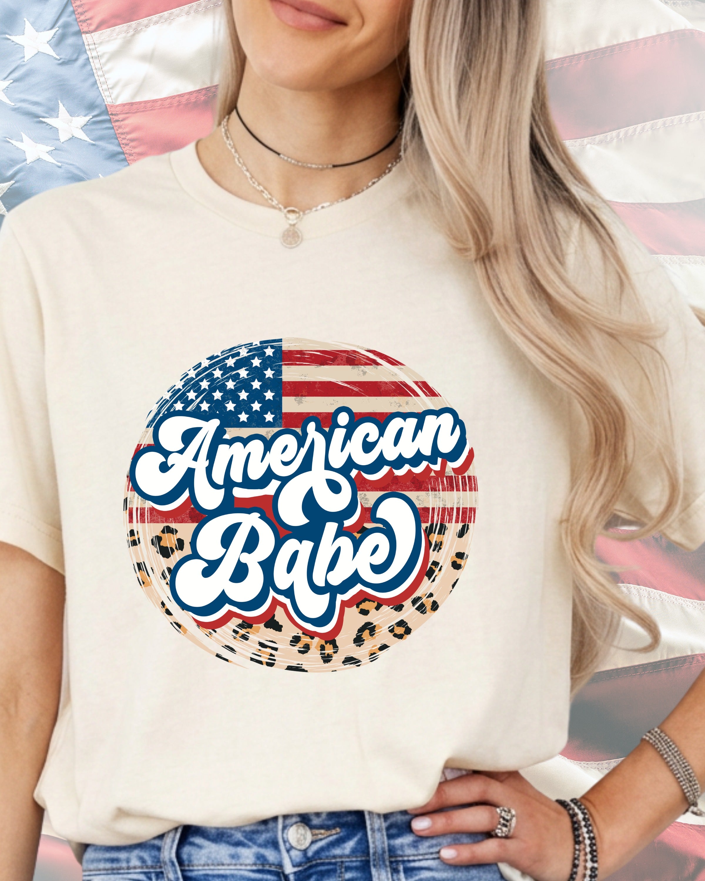 Retro Leopard American Babe-DTF Transfer