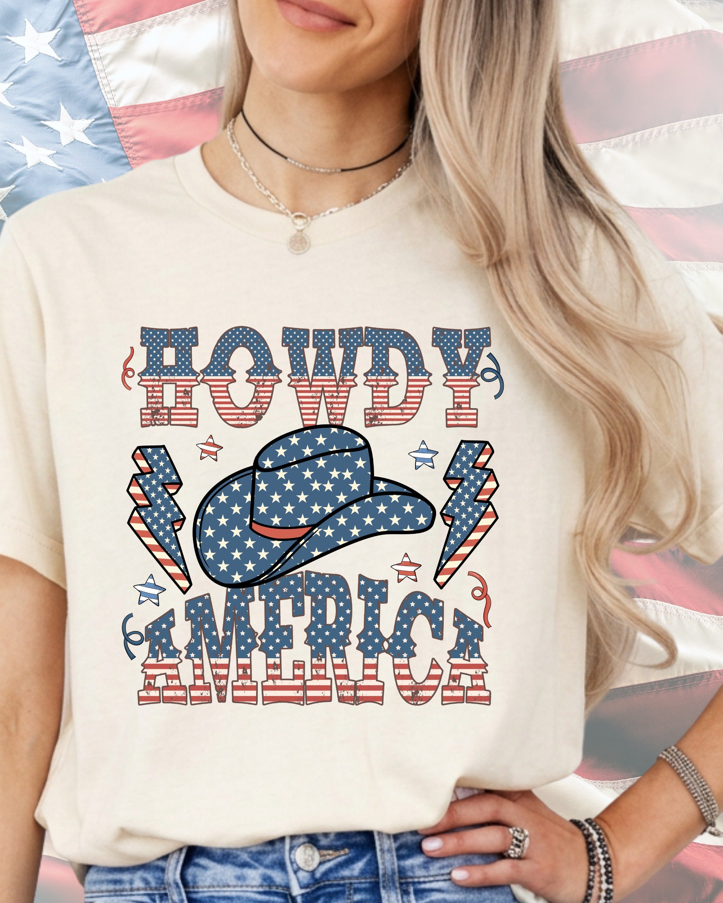 Howdy America Cowboy-DTF Transfer