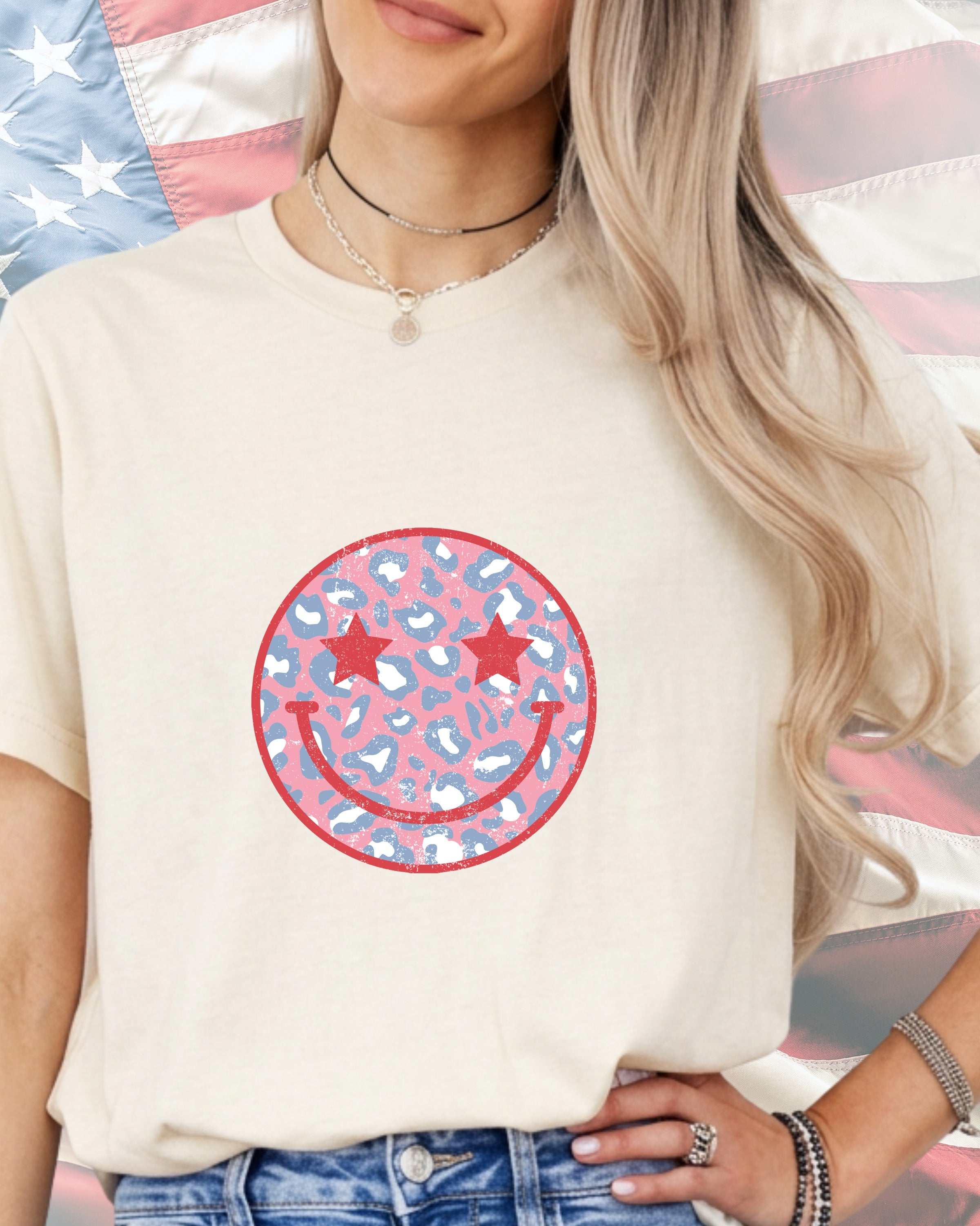 Cozy Blue Cheetah Star Eyes-DTF Transfer