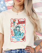 She Loves Jesus And America Too-DTF Transfer