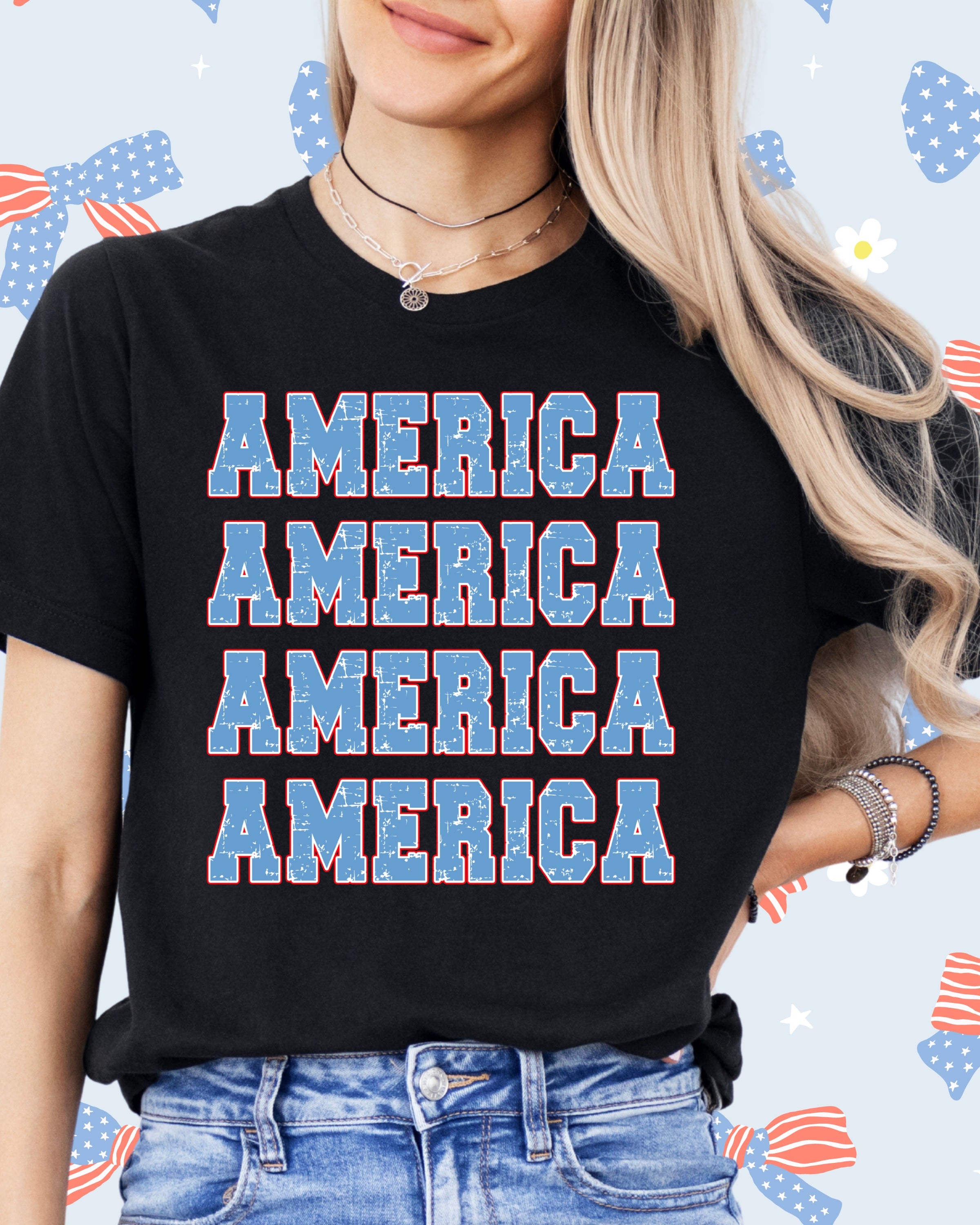 Blue America Stack-DTF Transfer