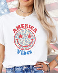 America Vibes Cheetah Smiley-DTF Transfer