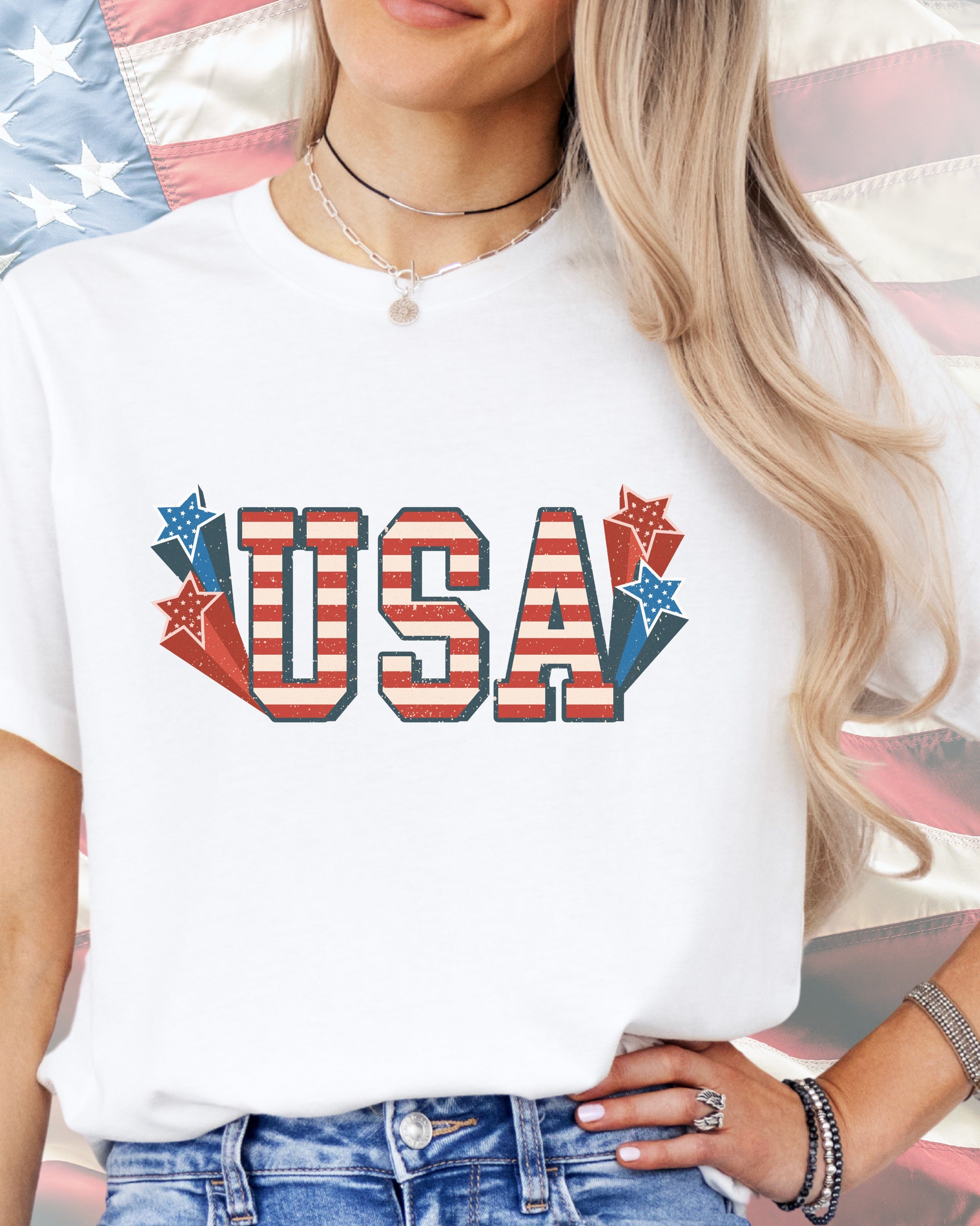 Retro USA Varsity Star-DTF Transfer