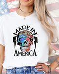 Made In America Groovy Skull-DTF Transfer