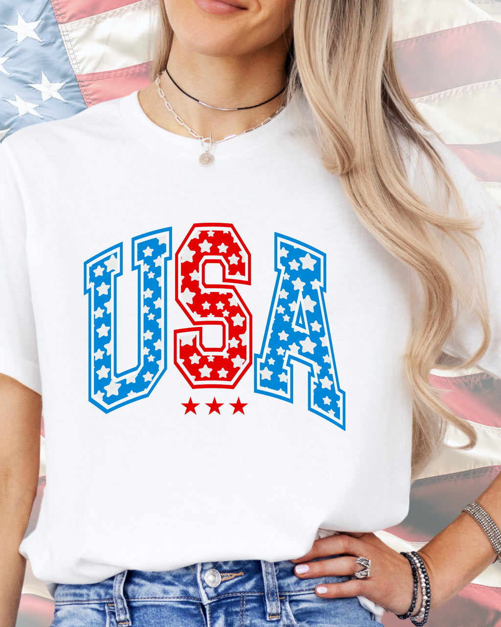 USA Blue & Red-DTF Transfer