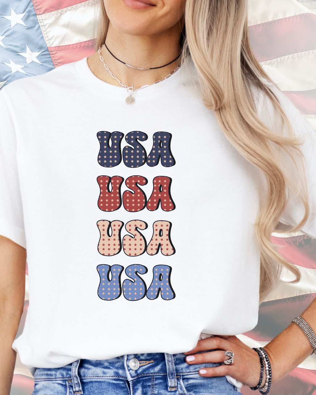 USA Stars Stack-DTF Transfer