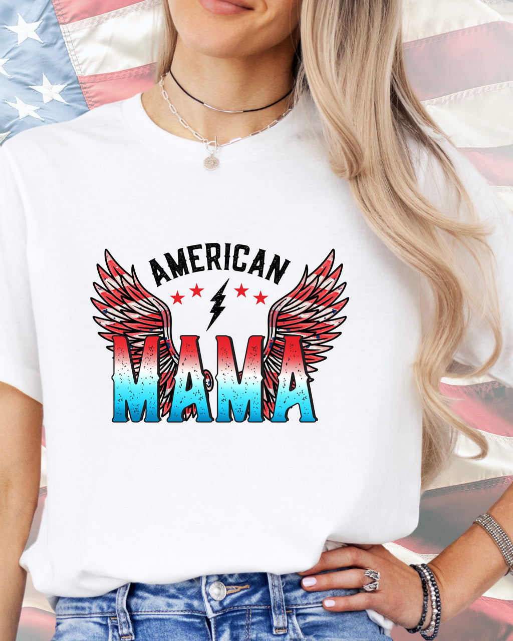 Rocker Flag Mama-DTF Transfer