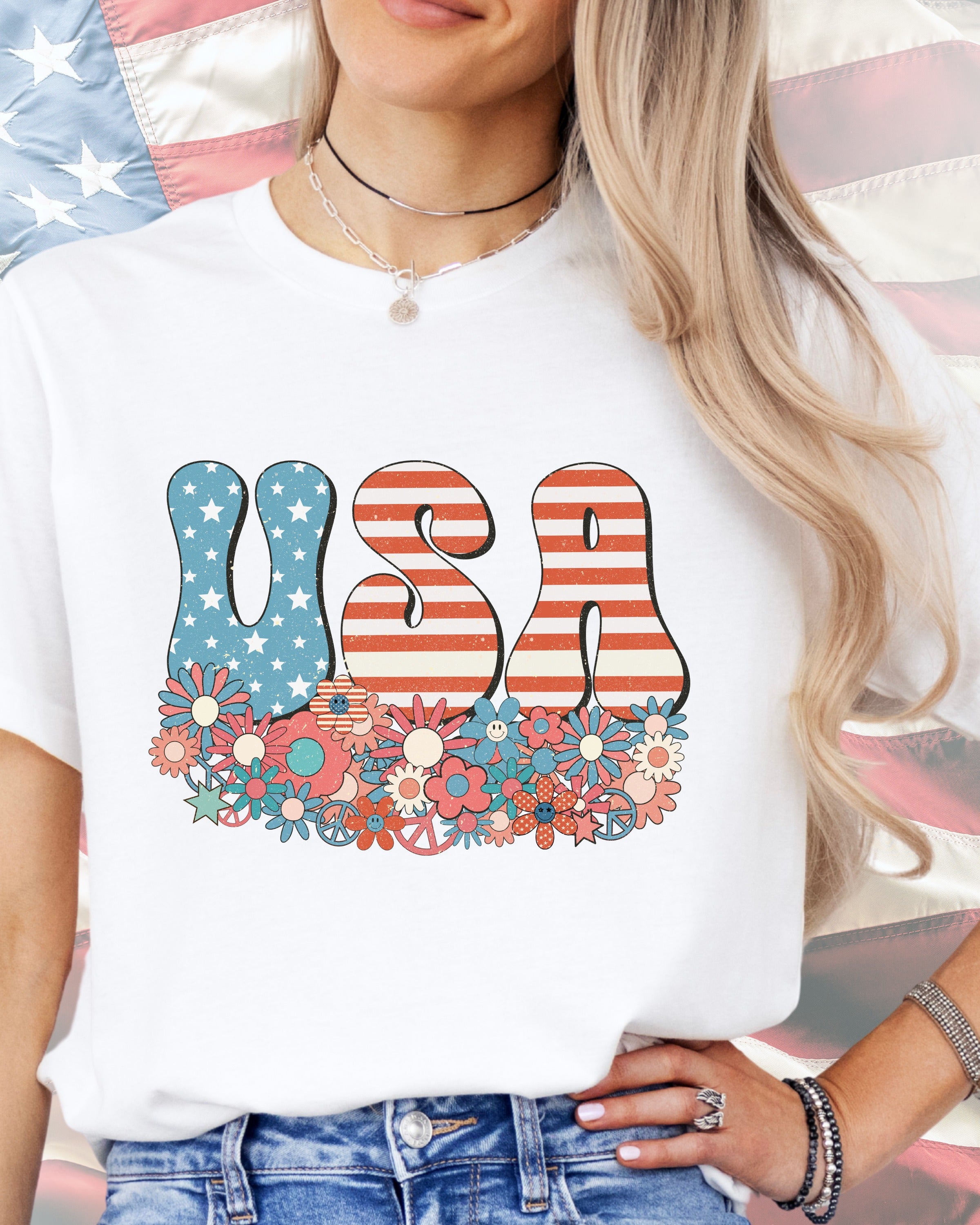 USA Florals-DTF Transfer