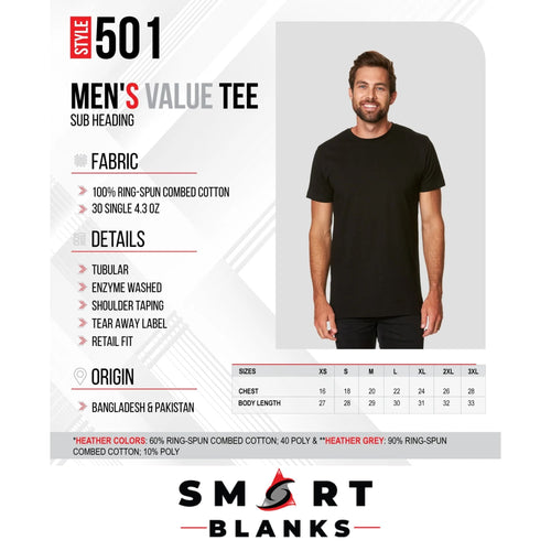 Adult Smart Blanks Everyday Tee - 501