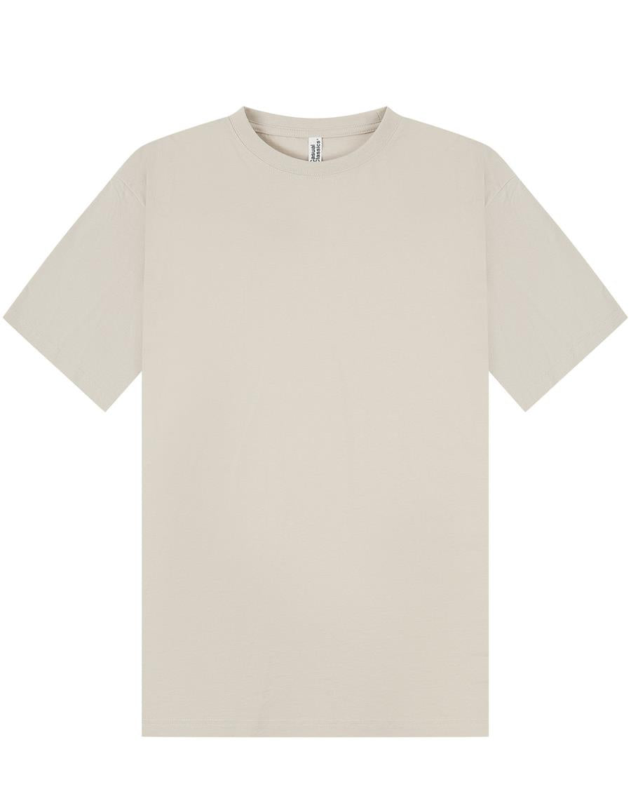 Casual Classics CRBT305 tall oversized 180 GSM blank t-shirt in Stone, photo 1