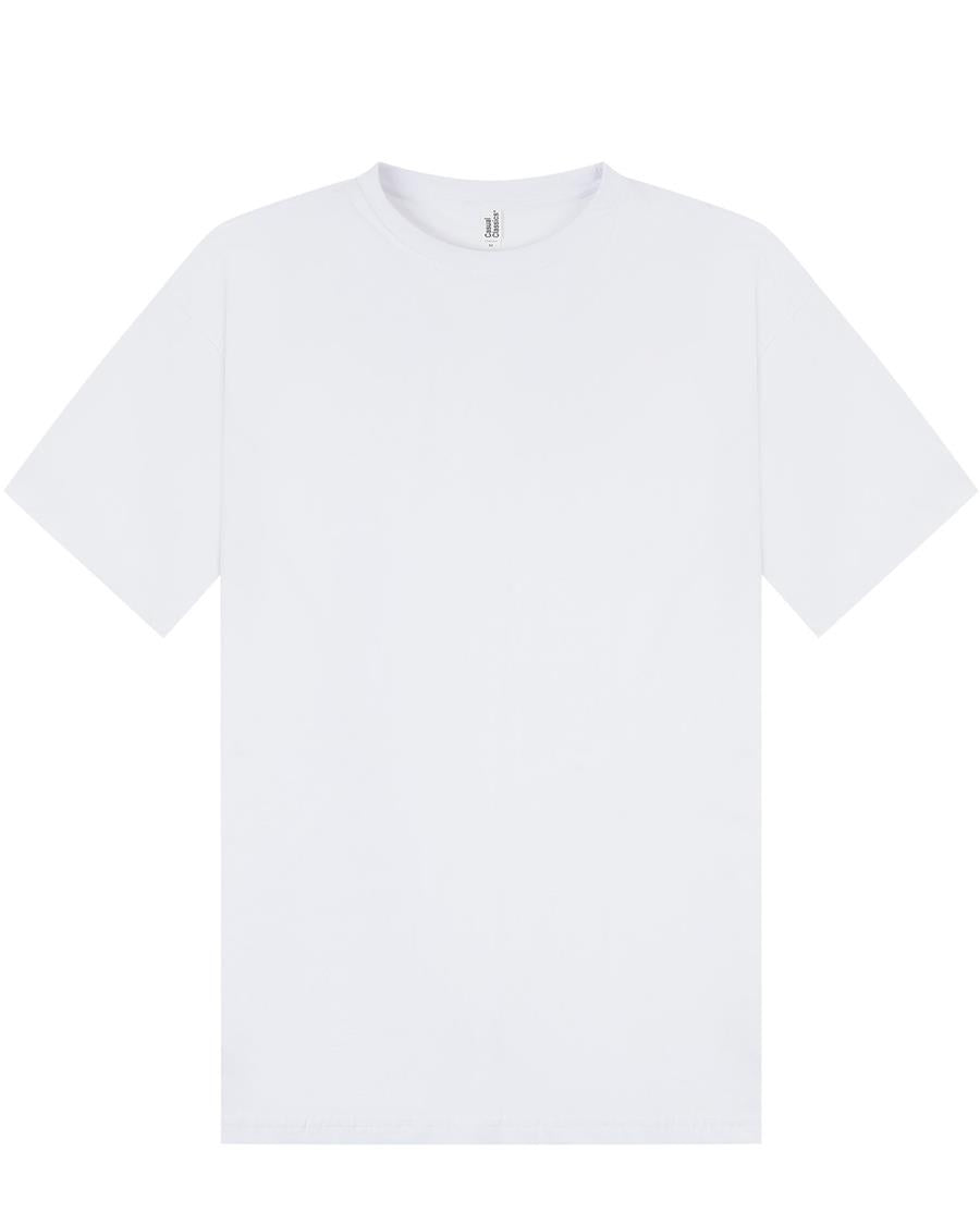 Casual Classics CRBT305 tall oversized 180 GSM blank t-shirt in White, photo 1