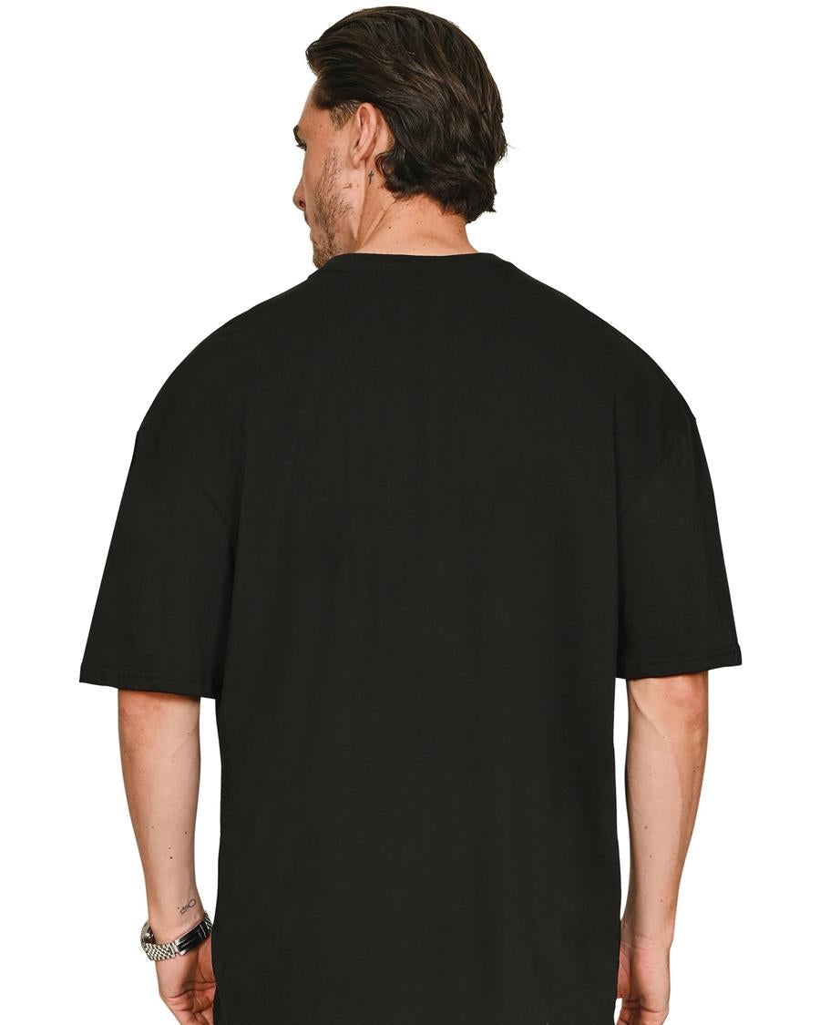 Casual Classics CRBT305 tall oversized 180 GSM blank t-shirt in Black, photo 3
