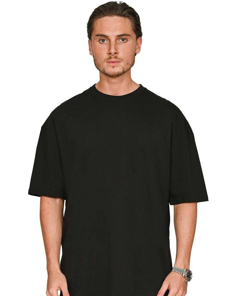 Casual Classics CRBT305 tall oversized 180 GSM blank t-shirt in Black, photo 4
