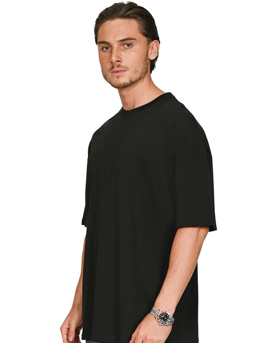Casual Classics CRBT305 tall oversized 180 GSM blank t-shirt in Black, photo 5