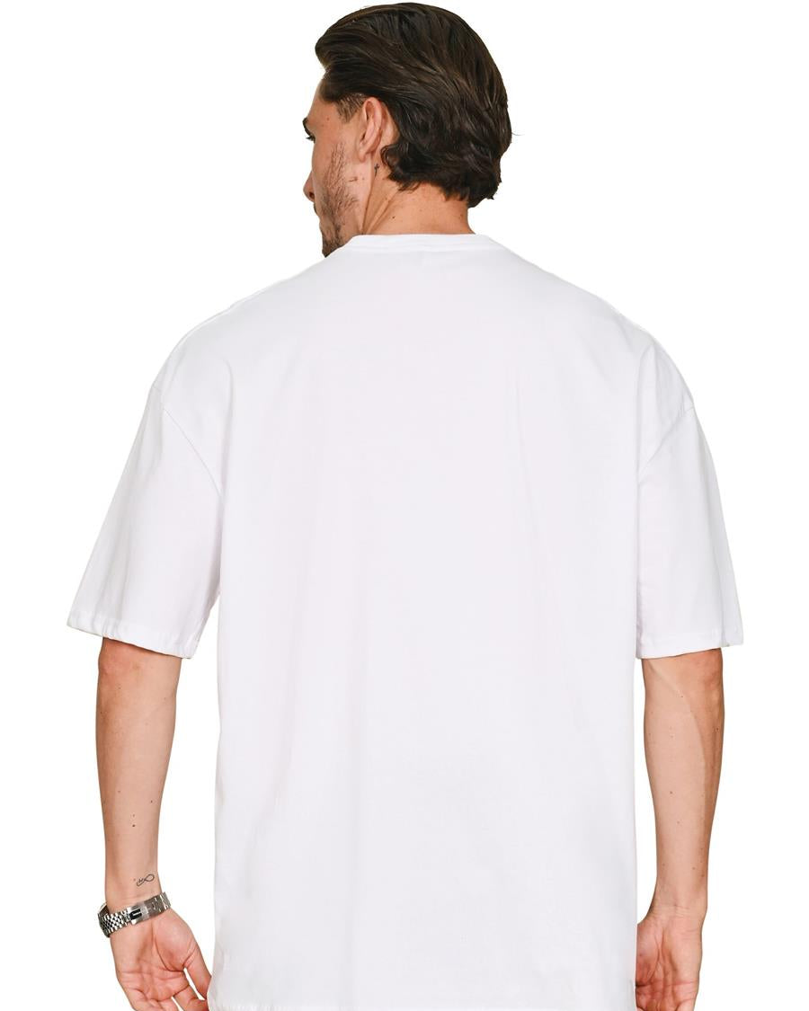 Casual Classics CRBT305 tall oversized 180 GSM blank t-shirt in White, photo 3