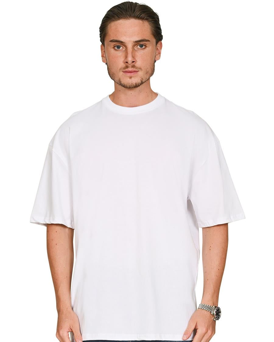 Casual Classics CRBT305 tall oversized 180 GSM blank t-shirt in White, photo 4
