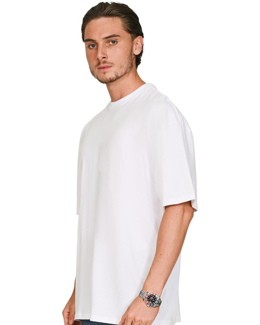 Casual Classics CRBT305 tall oversized 180 GSM blank t-shirt in White, photo 5