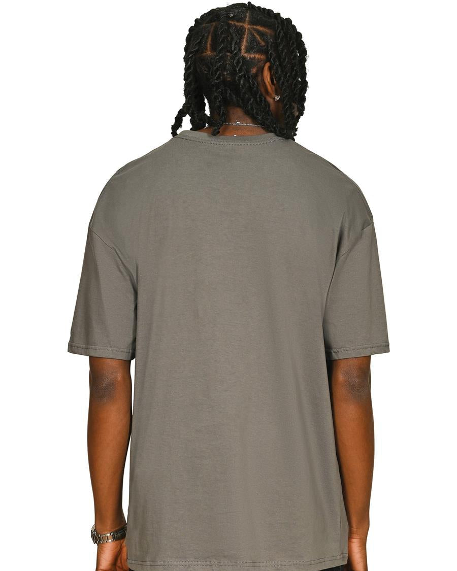 Casual Classics CRBT305 tall oversized 180 GSM blank t-shirt in Charcoal, photo 1