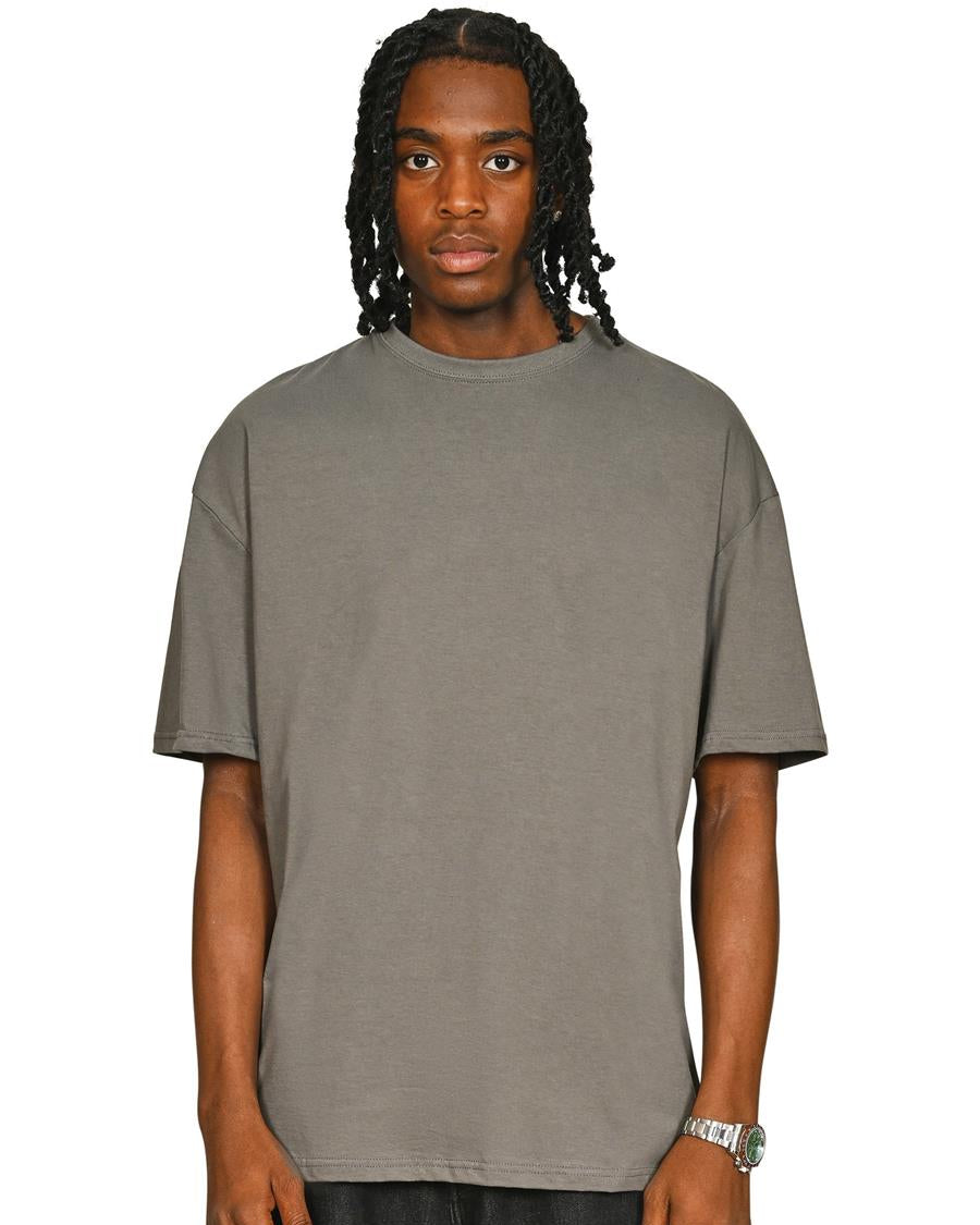 Casual Classics CRBT305 tall oversized 180 GSM blank t-shirt in Charcoal, photo 2
